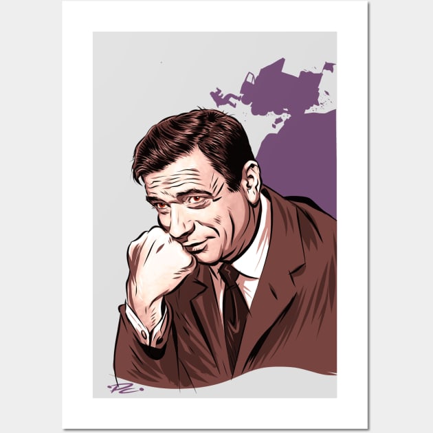 Yves Montand - An illustration by Paul Cemmick Wall Art by PLAYDIGITAL2020